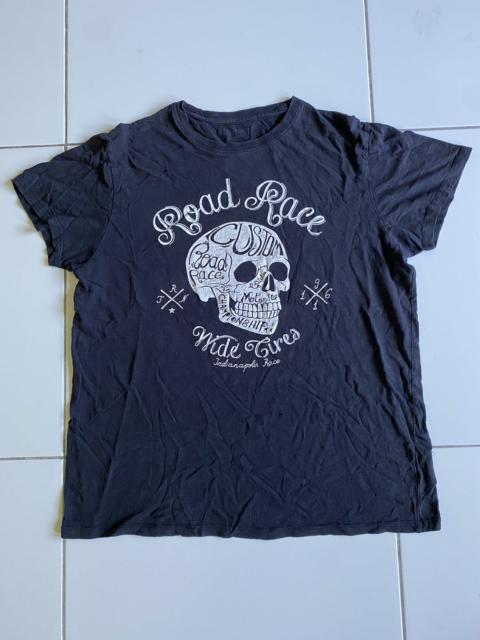 Other Designers Archival Clothing - SKULL Road Race Indianapolis Race Black Shirt