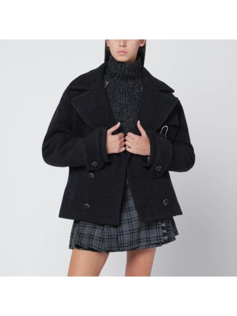 DURAZZI MILANO Durazzi Milano Dark Grey Melange Wool Coat Women