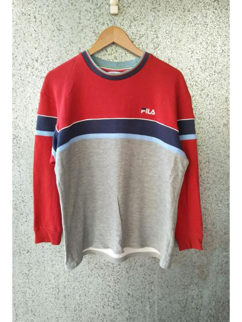 Other Designers Vintage FILA long sleeve multicolour small logo