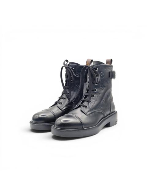 Louis Vuitton Citizen Flat Ranger Boot LV Monogram Leather Black EU 38
