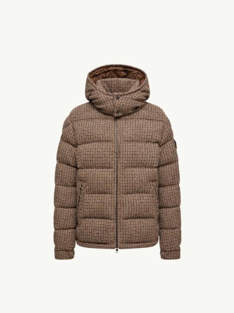 Moncler Montgenevre Wool Blend Bouclé Hooded Short Down Jacket