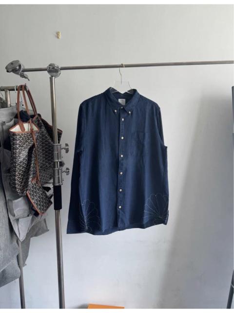 visvim Visvim 16ss limited edition sashiko embroidered indigo-dyed handmade shirt