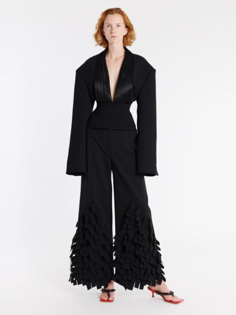 A.W.A.K.E. MODE CUMMERBUND COLLAR TUXEDO TOP BLACK