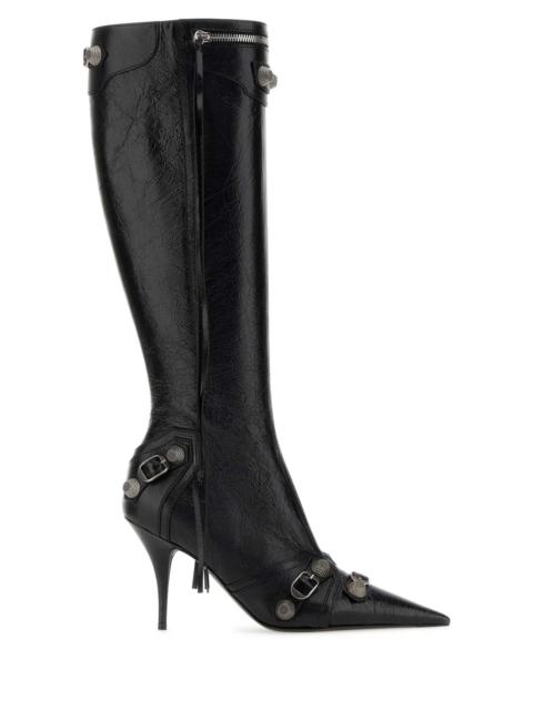 BALENCIAGA Balenciaga Women Black Leather Cagole Boots