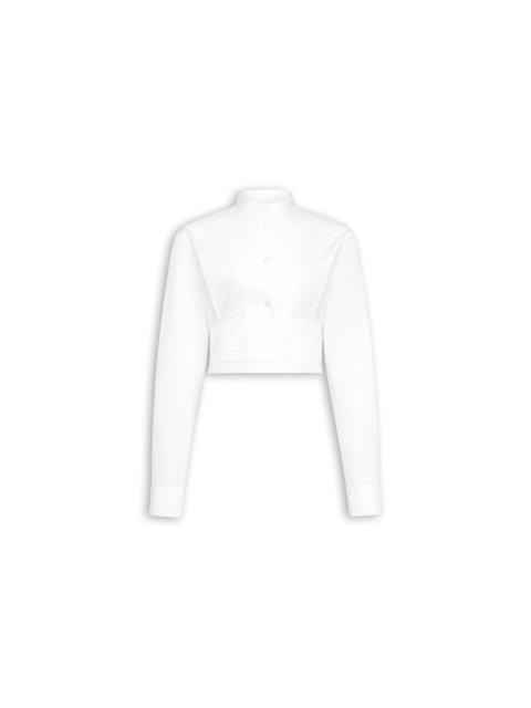 Alaïa CROPPED  COTTON POPLIN SHIRT