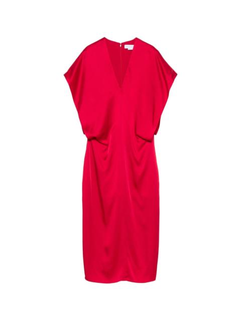 Stella McCartney Satin v-necked midi dress