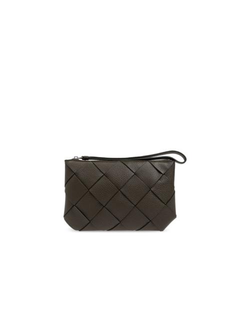 Bottega Veneta BOTTEGA VENETA Diago Medium $1950 Dark Green Intreccio Pouch