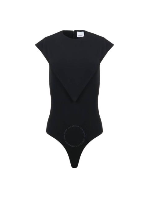 Burberry Black Panel Detail Stretch Jersey Bodysuit