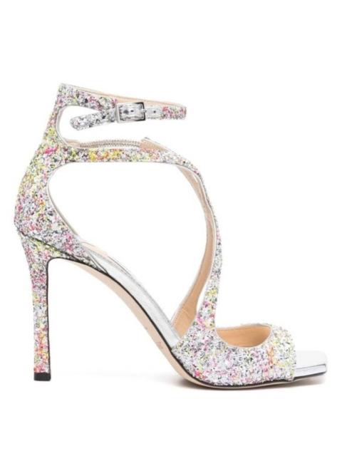 JIMMY CHOO Jimmy Choo Azia 95 Coarse Glitter Sandals
