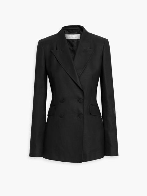 GABRIELA HEARST Stephanie double-breasted wool, silk and linen-blend twill blazer