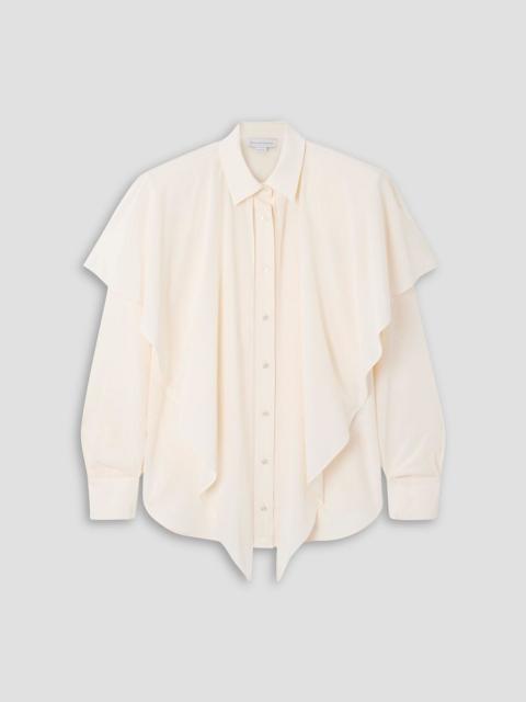Stella McCartney Cape-effect silk-crepe de chine shirt