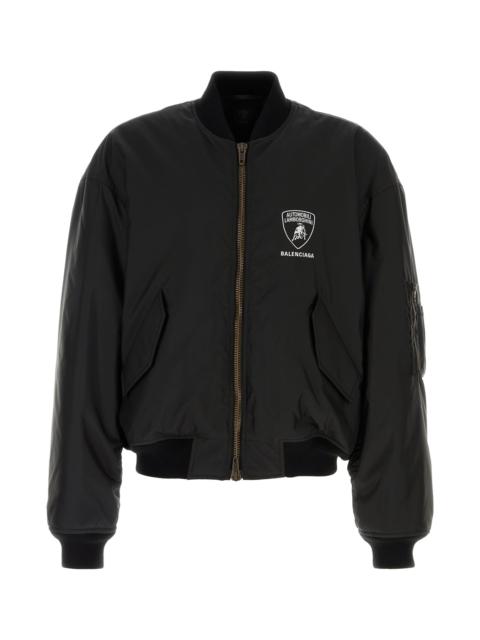 BALENCIAGA Black nylon Balenciaga X Automobili Lamborghini bomber jacket
