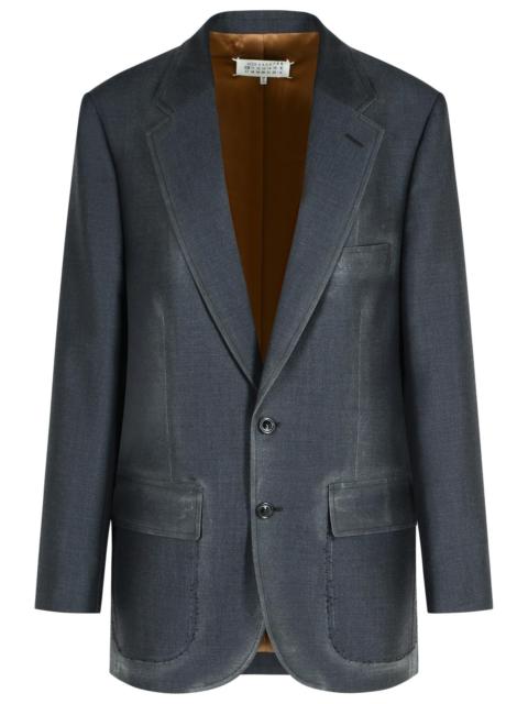Maison Margiela Maison Margiela Anthracite Wool Blend Blazer Grey