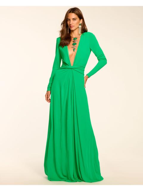 RAMY BROOK Martini Jersey Plunging Gown