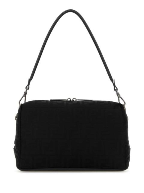 FENDI Fendi Men Black Canvas Lui Medium Shoulder Bag