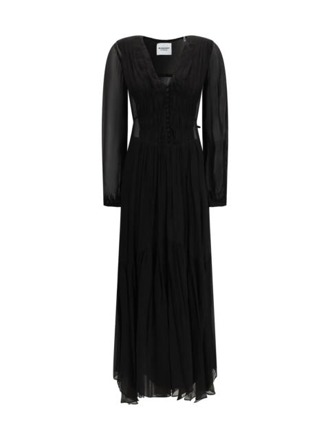Isabel Marant Étoile Marant Etoile Buttoned Sheer Long Dress