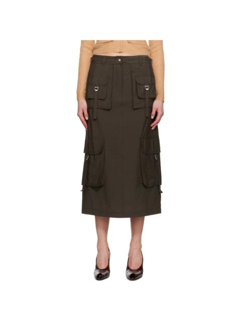 Acne Studios Gray Cargo Maxi Skirt