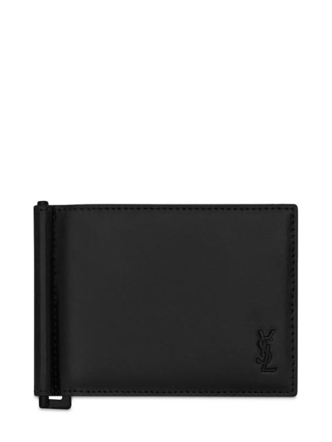 SAINT LAURENT Tiny Cassandre Bill Clip Wallet