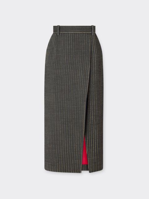 Ferrari Skirt in pinstripe wool