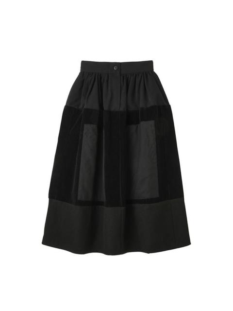 visvim ELEVATION SKIRT P.W. WOOL CORDS W BLACK