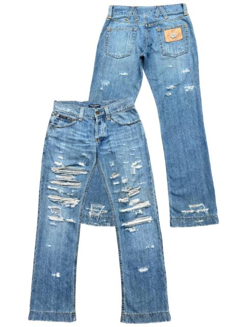 Dolce and Gabbana Crash Distressed Denim Jeans 32x32