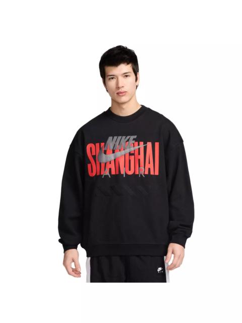 Nike Air Men's "Shanghai" Fleece Crew -Black