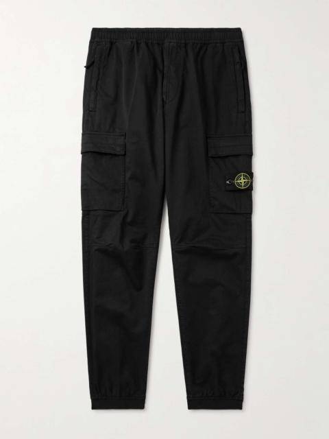Tapered Cotton-Blend Trousers