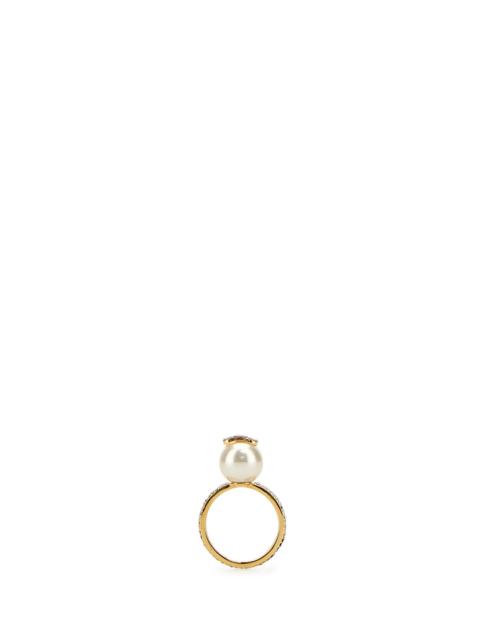 Valentino Gold metal VLogo Signature ring