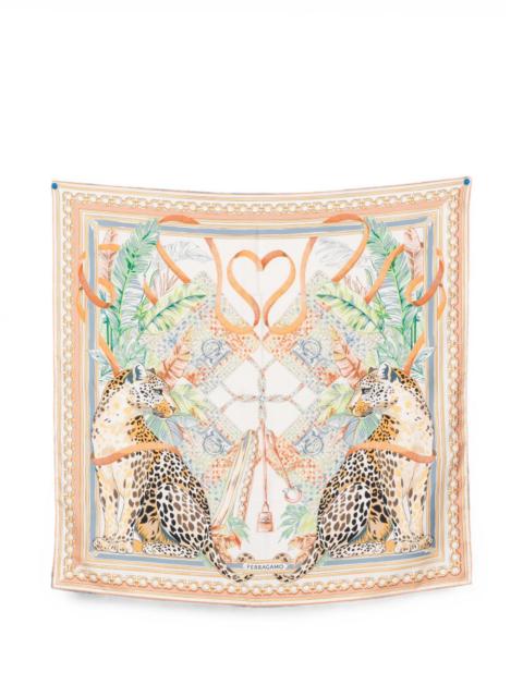 FERRAGAMO Ferragamo Women Printed Silk Foulard