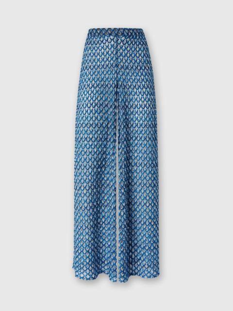 Missoni Viscose trousers with lamé shell motif