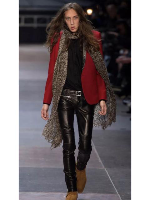 Other Designers Hedi Slimane × Saint Laurent Paris - Saint Laurent FW13 Runway Studded Leather Collar Blazer