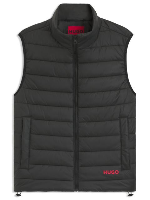 HUGO WATER-REPELLENT GILET WITH LOGO PRINT