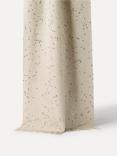 Brunello Cucinelli Cashmere and silk diamond yarn scarf