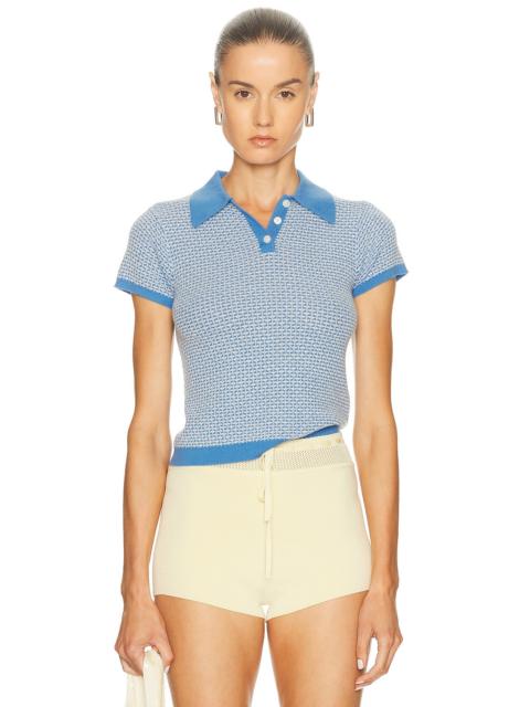 GUEST IN RESIDENCE Pique Shrunken Polo Top