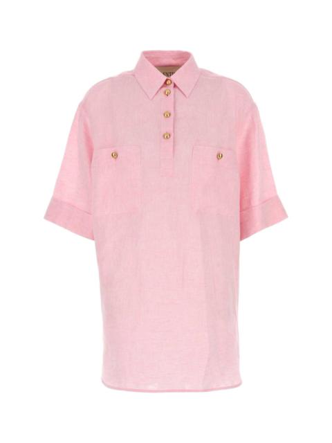 Valentino Pink Linen Blouse