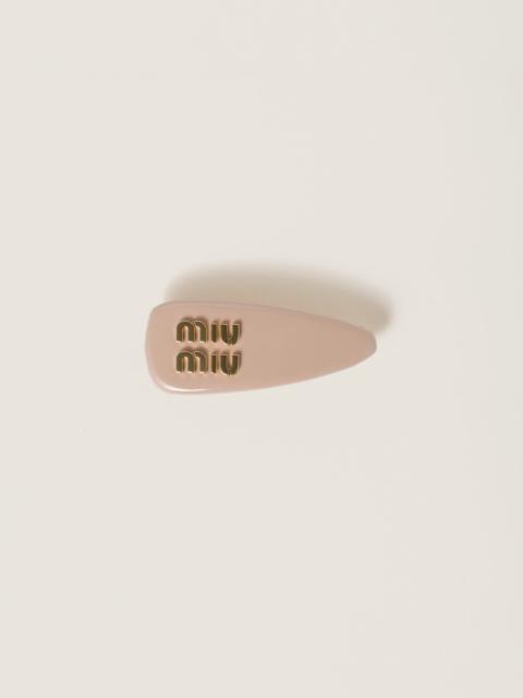 Miu Miu Patent leather hair clip