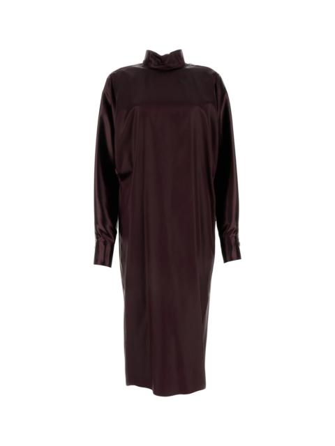 FERRAGAMO Burgundy satin dress