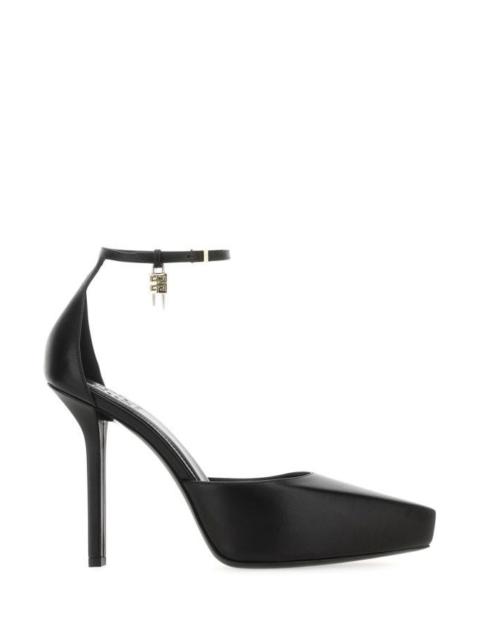 GIVENCHY Black Leather G-Lock Pumps