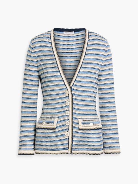 VERONICA BEARD Ceriani metallic striped cotton-blend jacket