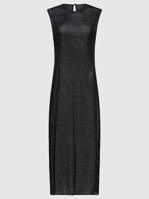 ST. AGNI Cotton Grid Dress - Black