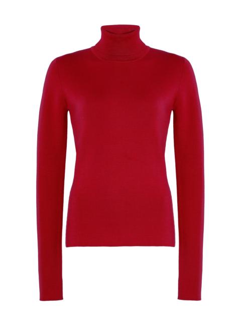 GABRIELA HEARST May Knit Turtleneck in Scarlet Red Merino Wool Cashmere