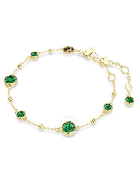 Other Designers Swarovski Gold-Tone Plated Round Cut Imber Bracelet