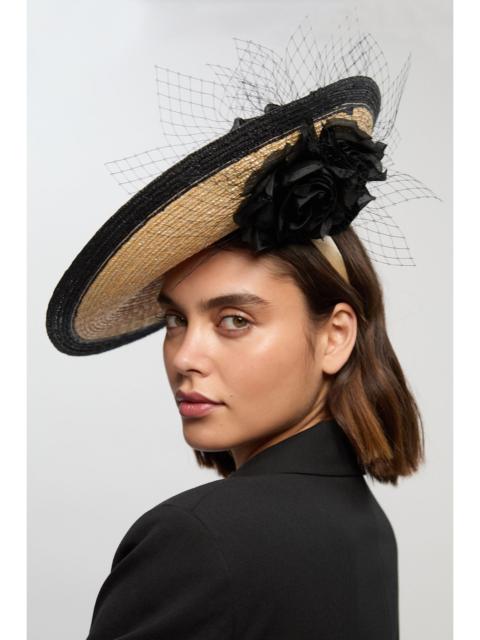 KAREN MILLEN Asymmetric Flower Detail Fascinator