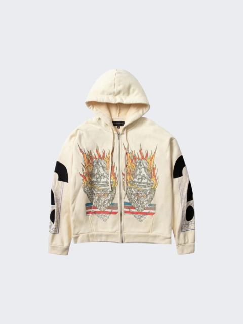 WHO DECIDES WAR Engulfed Memories Zip Up Ivory