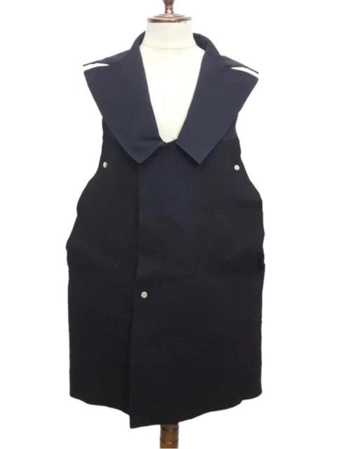 Yohji Yamamoto YOHJI YAMAMOTO Runway Wool Cotton Blend Lizard Collar Coat