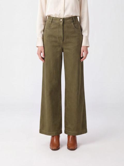 Max Mara Max Mara Women Max Mara High-Waisted Wide Leg Jeans In Cotton Denim