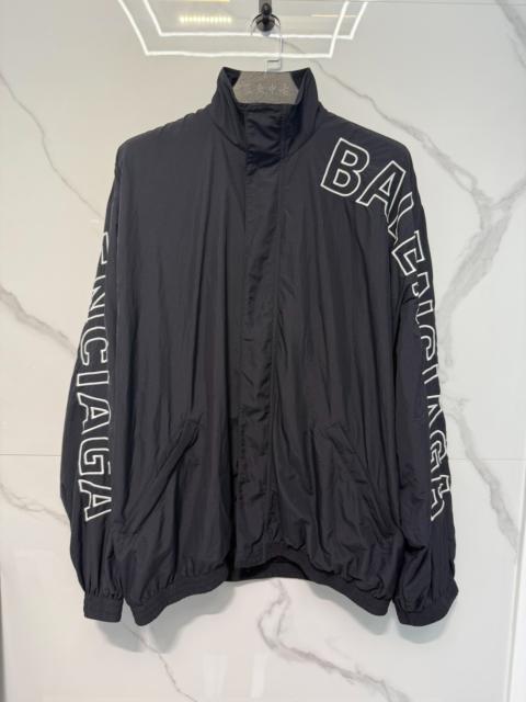 BALENCIAGA Balenciaga Letter Print Stand Collar Zipper Sporty Casual Jacket