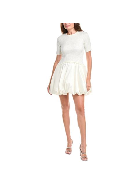 SIMKHAI SIMKHAI Kenz Knit Combo Ruffle Mini Dress