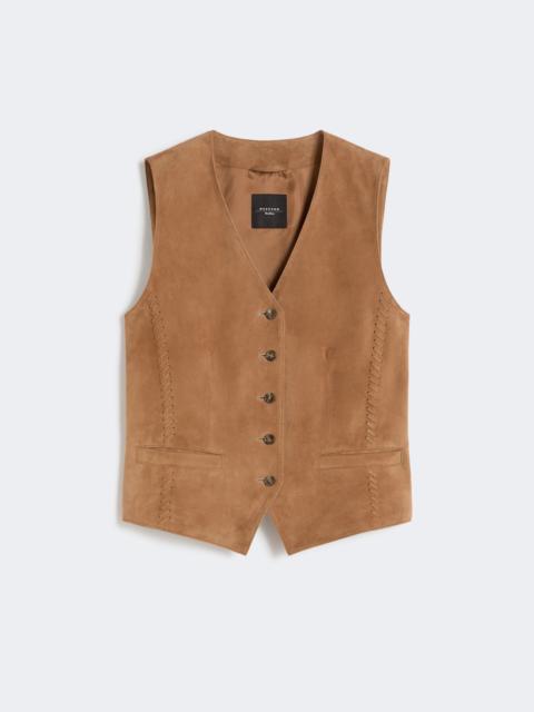 WEEKEND Max Mara Suede waistcoat - BROWN