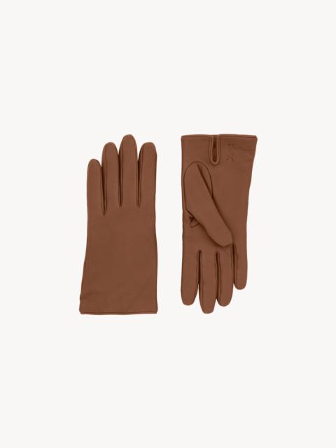 SAINT LAURENT CASSANDRE GLOVES IN LEATHER, CASHMERE, AND WOOL